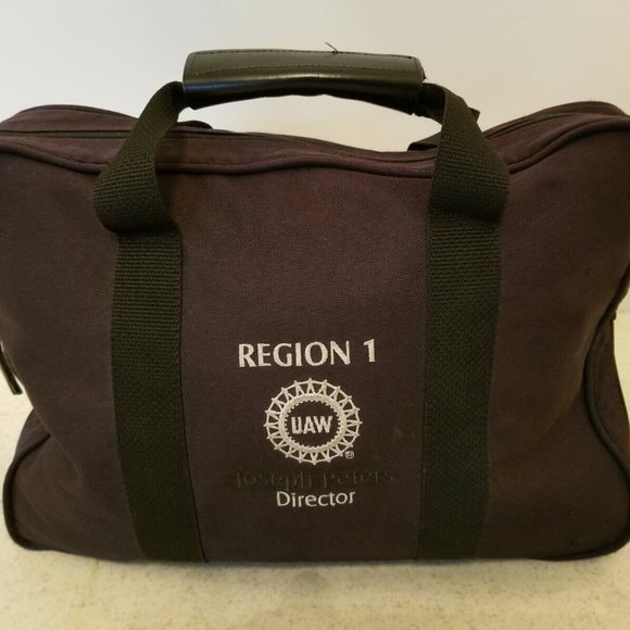 Very Rare 1970's "UAW" Directors Carry Bag - Vintage 1 Off - Picture 1 of 9